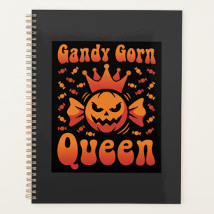 Halloween Candy Corn Königin Retro Vektor Design Planer