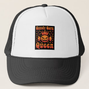 Halloween Candy Corn Königin Retro Vektor Design Truckerkappe