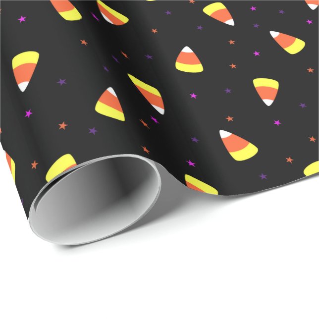 Halloween Candy Corn Pattern Geschenkpapier (Rolleneckpunkt)