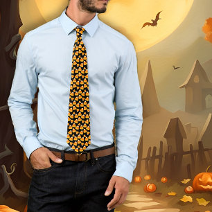 Halloween Candy Corn Pattern Novelty Krawatte