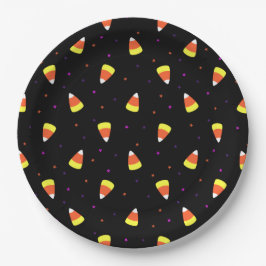 Halloween Candy Corn Pattern Pappteller