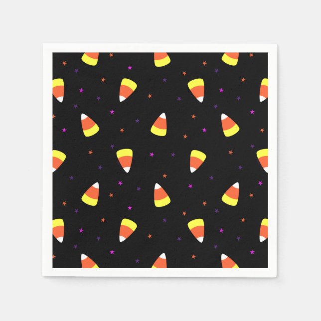 Halloween Candy Corn Pattern Serviette (Vorderseite)