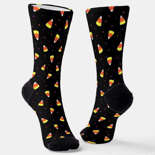 Halloween Candy Corn Pattern Socken (Gewinkelt)