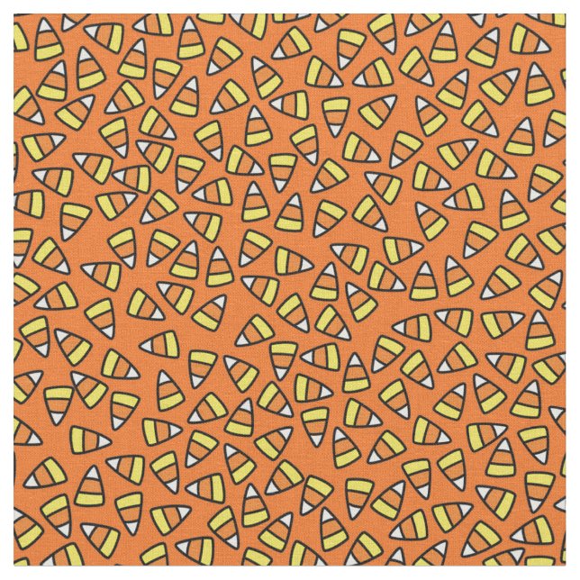 Halloween Candy Corn Pattern Stoff (Nahaufnahme)