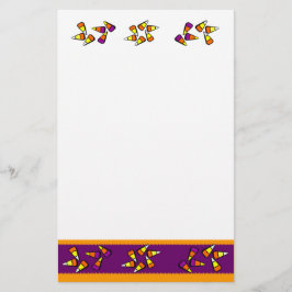 Halloween Candy Corn Schlicht Stationery Briefpapier