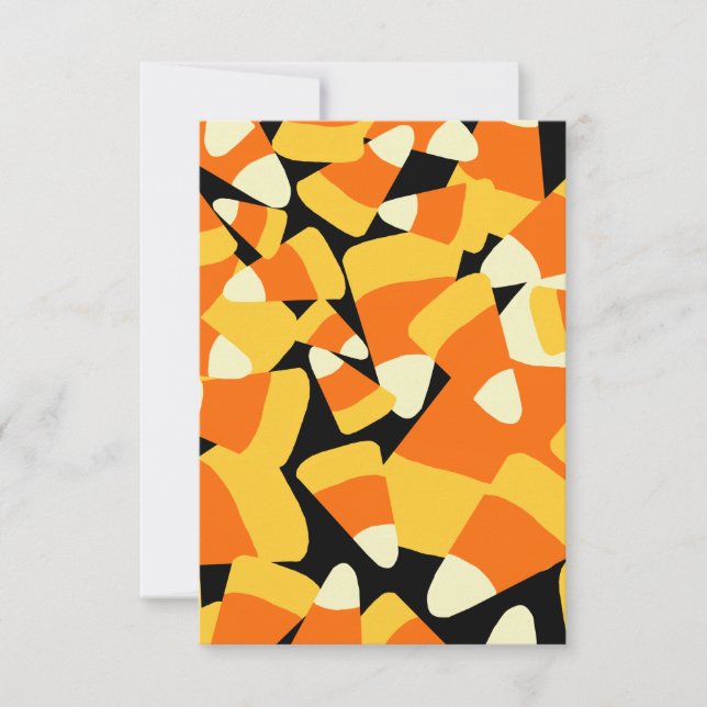 Halloween Candy Corn Seamless Pattern Karte (Vorderseite)