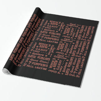 Halloween Candy Costume Oct 31 Orange und Black Geschenkpapier