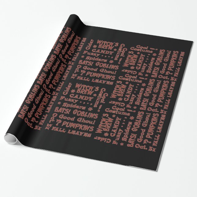 Halloween Candy Costume Oct 31 Orange und Black Geschenkpapier (Ungerollt)