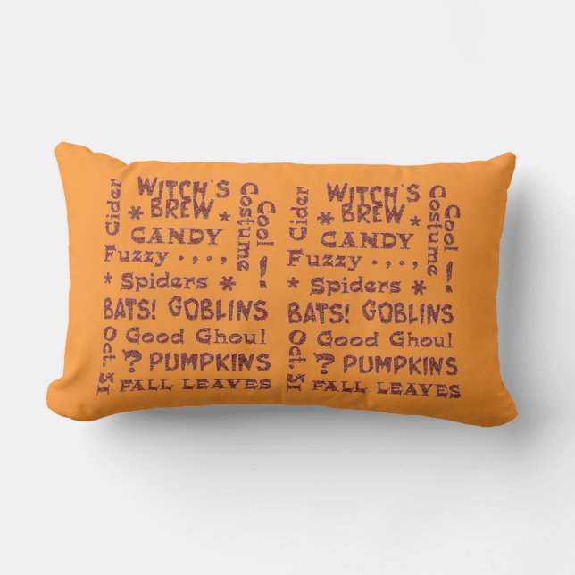Halloween Candy Costume Oct 31 Orange und Black Lendenkissen (Vorderseite)