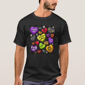 Halloween Candy Heart Spooky Vibes Trick oder Beha T-Shirt