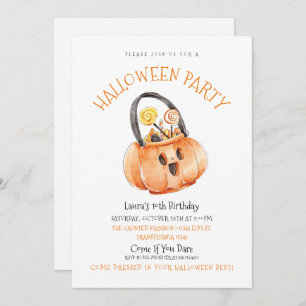 Halloween Candy Invitation d'anniversaire