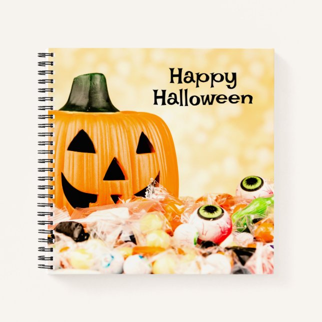 Halloween Candy Jack o'lantern Notizbuch (Vorderseite)