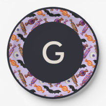 Halloween Candy Leckereien Lila Monogram