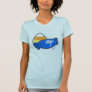 Halloween Candy Light Blue Fine Jersey T - Shirt