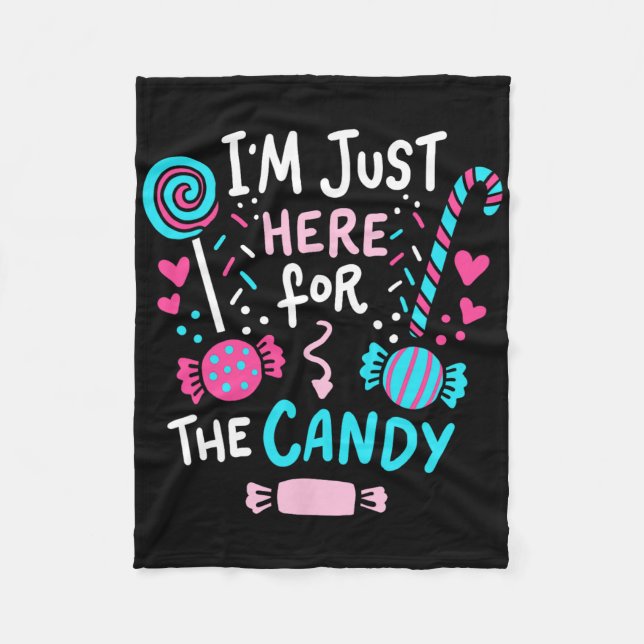 Halloween Candy Lollipop Niedliches Geschenk Fleecedecke (Vorderseite)