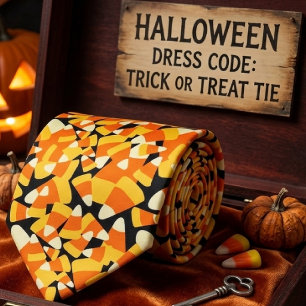 Halloween Candy Mais Nahtloses Muster Krawatte