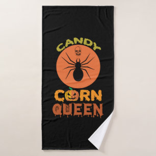 Halloween Candy Mais Queen Birthday Badehandtuch