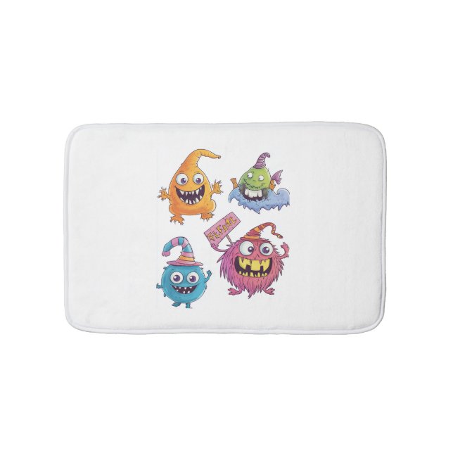 Halloween Candy Monster Parade Badematte (Vorderseite)