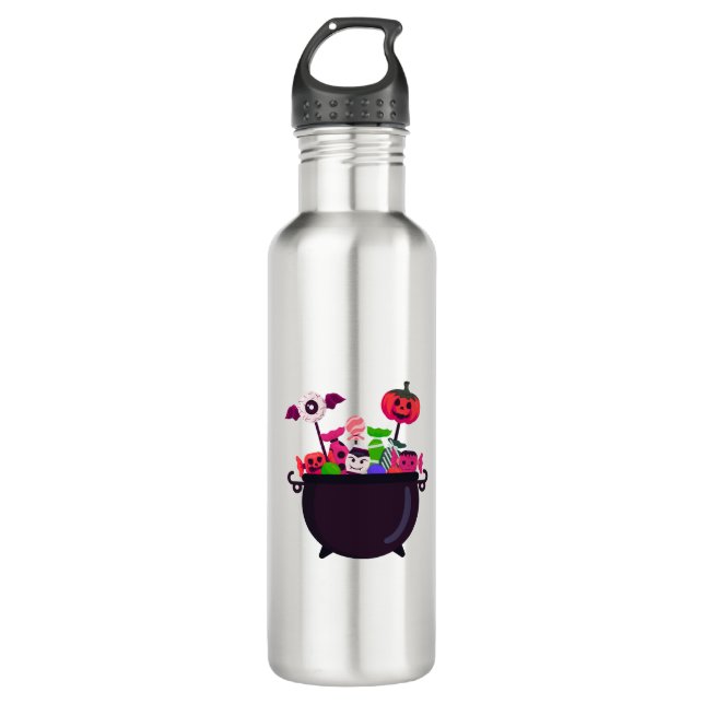 Halloween Candy & Spooky Sweet Mix Edelstahlflasche (Vorderseite)
