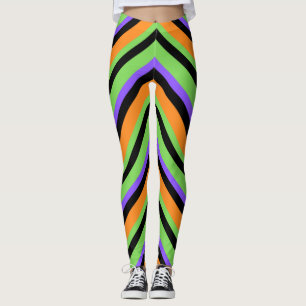 Halloween Candy Swirl Leggings noirs