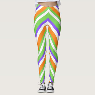 Halloween Candy Swirl Weiße Leggings