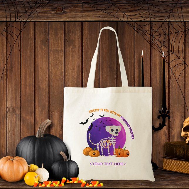 Halloween Candy Trick oder Treat Tote Bag Tragetasche (Trick or Treat OR show up to the Halloween party in style. Represent your favorite dog breed!!)