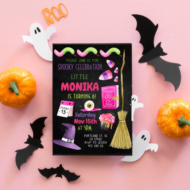 Halloween Candy Witch zum Geburtstag Einladung (Von Creator hochgeladen)