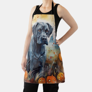 Halloween Cane Corso mit Pumpkins Beängstigend Schürze