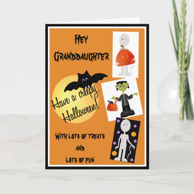 Halloween Card for Granddaughter Karte (Vorderseite)