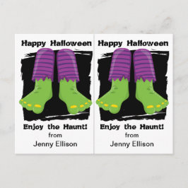 Halloween-Card für das Spuk Monster-Feet-Party Postkarte