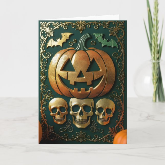 Halloween Card, glückliches Halloween, glückliches Dankeskarte (Vorderseite)