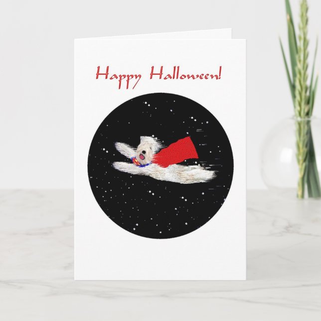 Halloween Card: Superdog Karte (Vorderseite)