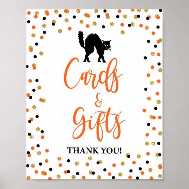 Halloween Cards & Gifts Party-Zeichen Poster (Vorne)