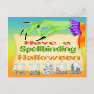 Halloween - Carte postale de sorcière