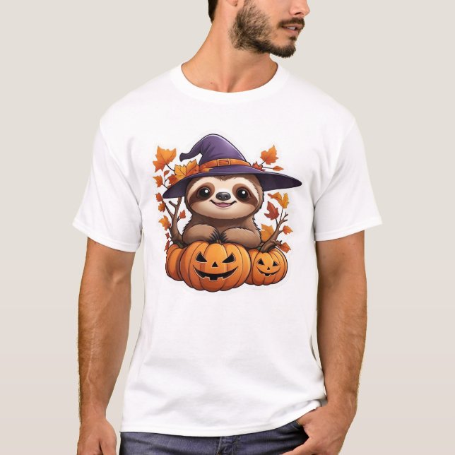 Halloween Cartoon Sloth Classic T-Shirt (Vorderseite)