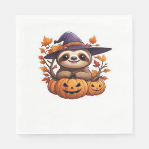 Halloween Cartoon Sloth Classic T - Shirt Serviette