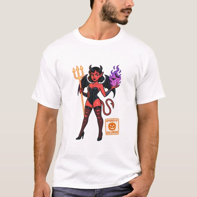Halloween Cartoon Succubus - Dunkel & spielerisch T-Shirt (Vorderseite)