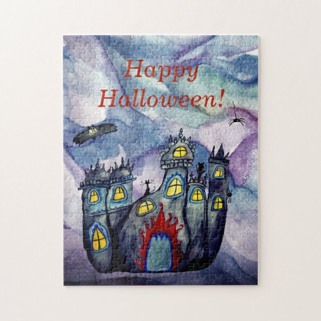 Halloween Castle Puzzle mit Geschenkboxen (Vertikal)