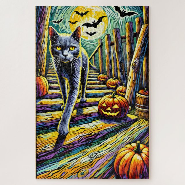 Halloween Cat 1000 Piece Puzzle (Vertikal)