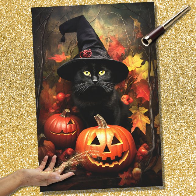 Halloween Cat 3 Decoupage Paper Seidenpapier (Von Creator hochgeladen)