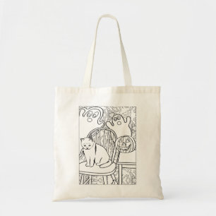 Halloween Cat and Ghosts Tote Bag Tragetasche