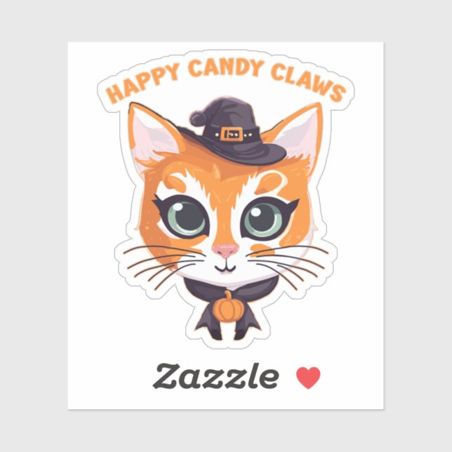 Halloween Cat Aufkleber (Blatt)