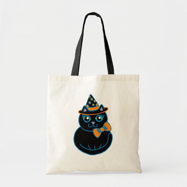 Halloween Cat Bag Tragetasche (Vorne)