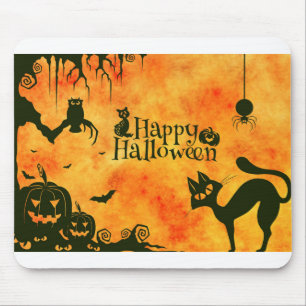 Halloween Cat Beängstigend surreal Die Atmosphär Mousepad