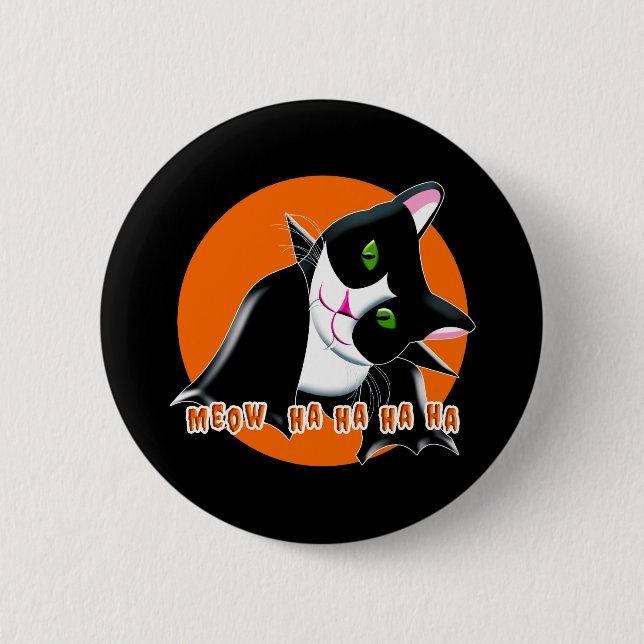 Halloween Cat Button (Vorderseite)