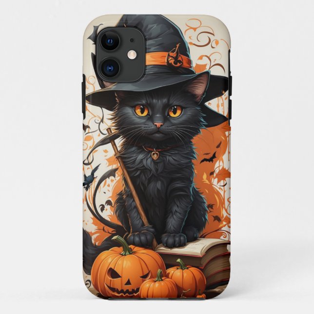 Halloween Cat Case-Mate iPhone Hülle (Rückseite)