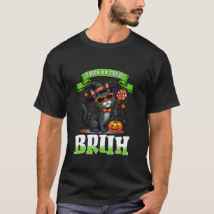 Halloween Cat Costume Bruh Trick oder Treat Pumpki T-Shirt