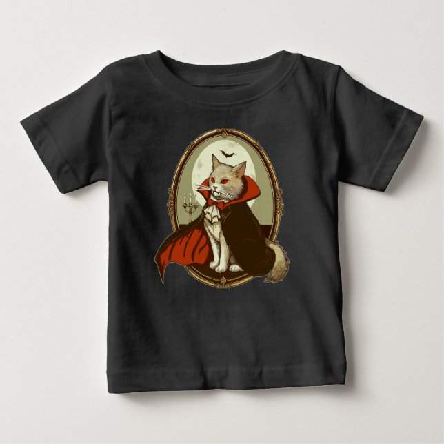 Halloween Cat, Count Catula Baby T-shirt (Vorderseite)
