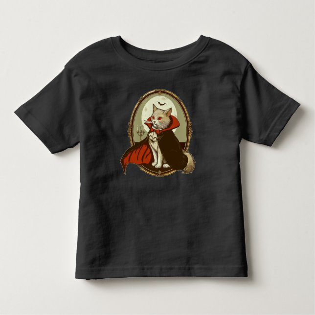 Halloween Cat, Count Catula Kleinkind T-shirt (Vorderseite)