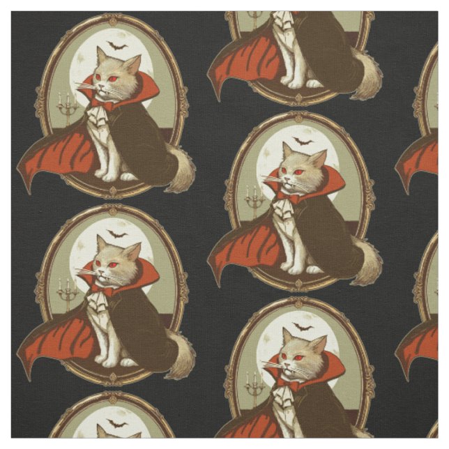 Halloween Cat, Count Catula Stoff (Muster)